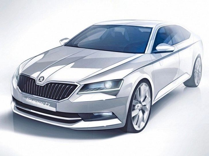 Эскиз Skoda Superb нового поколения Эскиз Skoda Superb нового поколения